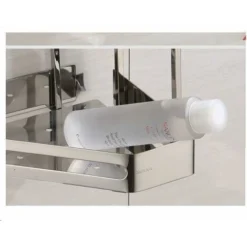 Corner Bathroom Shower Shelf 304 Stainless Steel Polishing Treatment Triangular Bathroom Shelf Silver 2 Piece Shelves -Bathroom Supplies Store 37826219 4