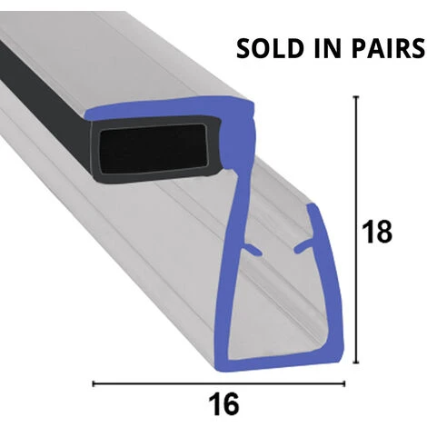 Magnetic Shower Seal For Screens Or Doors | Fits 4, 5 Or 6mm Glass | Sold As Pairs | MAG034 (200cm) 1 Magnetic Shower Seal For Screens Or Doors | Fits 4, 5 Or 6mm Glass | Sold As Pairs | MAG034 (200cm)
