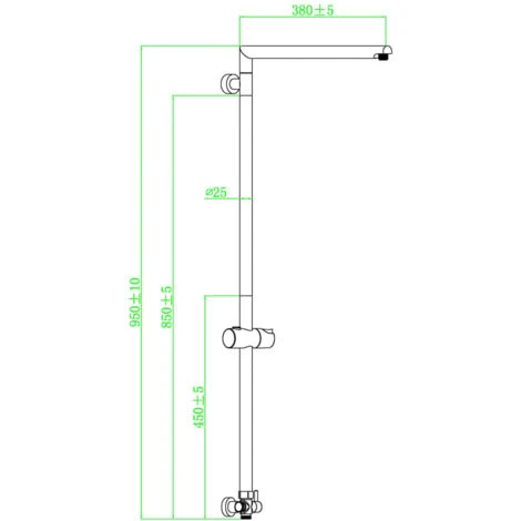 Overhead Shower Bar MARSEILLE Chrome SCHÜTTE 2 Overhead Shower Bar MARSEILLE Chrome SCHÜTTE - Image 2