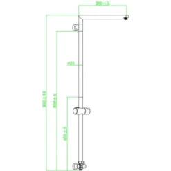 Overhead Shower Bar MARSEILLE Chrome SCHÜTTE 5 Overhead Shower Bar MARSEILLE Chrome SCHÜTTE -Bathroom Supplies Store 38743382 3