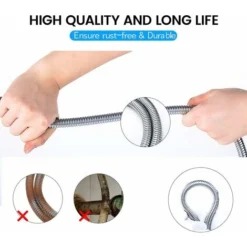 Shower Hose 2m, Universal Extendable Shower Hose Shower Head Explosion-proof, Anti-Twist And Anti-Corrosion Stainless Steel Hose, Double Loop Encryption SOEKAVIA 7 Shower Hose 2m, Universal Extendable Shower Hose Shower Head Explosion-proof, Anti-Twist And Anti-Corrosion Stainless Steel Hose, Double Loop Encryption SOEKAVIA -Bathroom Supplies Store 38918375 3