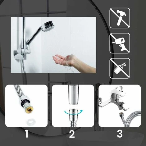 Shower Hose 2m, Universal Extendable Shower Hose Shower Head Explosion-proof, Anti-Twist And Anti-Corrosion Stainless Steel Hose, Double Loop Encryption SOEKAVIA 5 Shower Hose 2m, Universal Extendable Shower Hose Shower Head Explosion-proof, Anti-Twist And Anti-Corrosion Stainless Steel Hose, Double Loop Encryption SOEKAVIA - Image 5