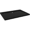 Rectangular ABS Shower Base Tray Black 70x100 Cm VidaXL