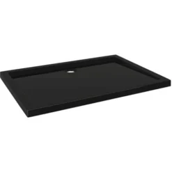 Rectangular ABS Shower Base Tray Black 70x100 Cm VidaXL