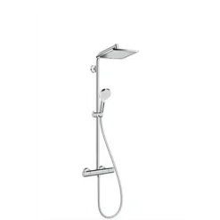 Hansgrohe Crometta E Showerpipe 240 1 Jet With Thermostatic Shower Mixer, Chrome (27271000)