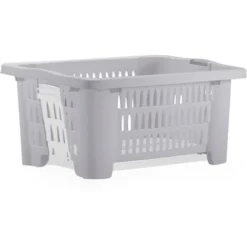 Deuba Laundry Linen Basket Foldable Washing Clothes Bin With Carrying Handles Space-Saving Easy-Care Storage Plastic Carrier With Legs Bath 38 L 60x40x58 Cm Brown 7 Deuba Laundry Linen Basket Foldable Washing Clothes Bin With Carrying Handles Space-Saving Easy-Care Storage Plastic Carrier With Legs Bath 38 L 60x40x58 Cm Brown -Bathroom Supplies Store 43031486 4