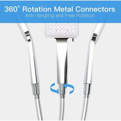 Shower Hose 1.5m Shower Hoses For Large Shower Head With Anti-Kink Brass Connections PVC Shower Pipe , Flexible And Leak Proof 2 Shower Hose 1.5m Shower Hoses For Large Shower Head With Anti-Kink Brass Connections PVC Shower Pipe , Flexible And Leak Proof - Image 2