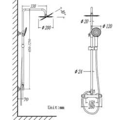 Acezanble Bathroom Thermostatic Mixer Shower Set Round Chrome Twin Head Exposed Valve Independent Water Divider -Bathroom Supplies Store 44821105 5