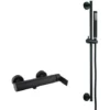 Swiss Aqua Technologies Paffoni B-Way Set Mechanical Shower Mixer + Shower Bar + Hand Shower 1 Jet + Hose, Black Matt (SATBSBW268-SET)