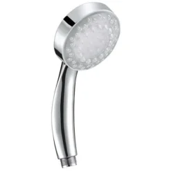 Modern Shower Head Multicolour Led Lights Synthetic Glossy Silver Rainbow