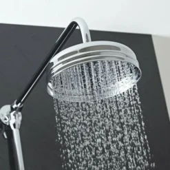 Victorian Traditional Shower Mixer Rigid Riser Kit Diverter Chrome Ceramic Lever -Bathroom Supplies Store 48582630 4