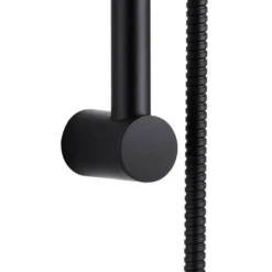 Matt Black Shower Riser Rail Kit Round Adjustable + 3 Mode Shower Head + Hose -Bathroom Supplies Store 49800312 3