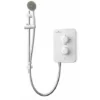 Gainsborough Slim Mono 8.5kW Electric Shower White 1 Spray Head Handset Bathroom
