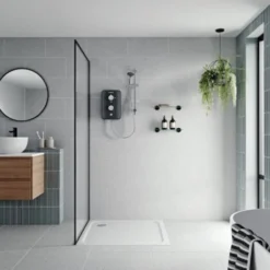 Gainsborough Slim Duo 9.5kW Electric Shower Black 3 Spray Head Handset Bathroom -Bathroom Supplies Store 49805800 3