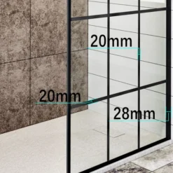 ELEGANT 1000mm Black Aluminium Framed Walk In Shower Enclosure Wet Room 8mm Safety Tempered Glass Bathroom Screen -Bathroom Supplies Store 50048261 5
