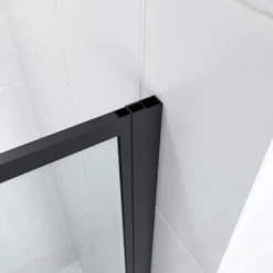 ELEGANT 700mm Black Aluminium Framed Walk In Shower Enclosure Wet Room 8mm Safety Tempered Glass Bathroom Screen -Bathroom Supplies Store 50048284 3