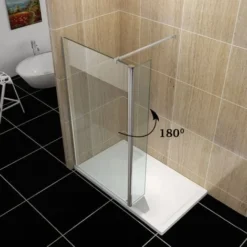ELEGANT Walk In Shower Door 300mm Flipper Shower Screen Waterproof Pivot Door -Bathroom Supplies Store 50316823 5