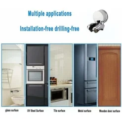 Replaceable Hand Shower Holder With High Adsorption Suction Cup Drill Free Suction Cup Wall Mount Hand Shower Shower Bathroom Shower Head Holder -Bathroom Supplies Store 50877307 5