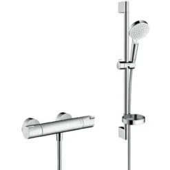 Hansgrohe Ecostat Set Thermostatic Mixer + Crometta Vario Hand Shower With Soap Dish (13211000-Crometta2)