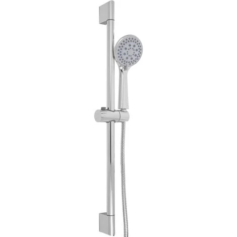 PrimeMatik - Chrome Bathroom Shower Bar With Shower Head And Adjustable Height Hose 1 PrimeMatik - Chrome Bathroom Shower Bar With Shower Head And Adjustable Height Hose