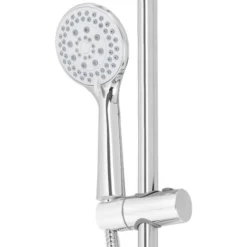 PrimeMatik - Chrome Bathroom Shower Bar With Shower Head And Adjustable Height Hose 8 PrimeMatik - Chrome Bathroom Shower Bar With Shower Head And Adjustable Height Hose -Bathroom Supplies Store 51221755 4