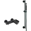 Swiss Aqua Technologies By Paffoni B-Way Set Mechanical Bath/shower Mixer + Shower Bar + 1 Jet Hand Shower + Flexible Hose, Matt Black (SATBSBW222-SET)
