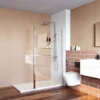 ELEGANT 800mm Frameless Walk In Shower Door Screen With 300mm Flipper Panel 6mm Tempered Glass Shower Enclosure