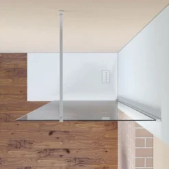 ELEGANT Frameless 800mm Walk In Shower Enclosure 6mm Tempered Glass Shower Door Screen Wet Room -Bathroom Supplies Store 52074149 3