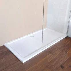 ELEGANT 760mm Walk In Shower Screen 6mm Tempered Glass Door Wet Room Bathroom Enclosure + 1200x900mm Shower Tray And Free Trap 7 ELEGANT 760mm Walk In Shower Screen 6mm Tempered Glass Door Wet Room Bathroom Enclosure + 1200x900mm Shower Tray And Free Trap -Bathroom Supplies Store 52074185 3
