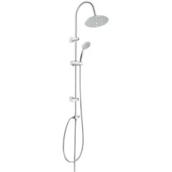 Comfortable Shower Bathroom Set Column With Movable Round Rainfall Water Head