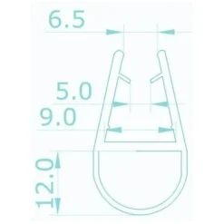 Aica Bath Shower Screen Door Seal Strip For 8mm Glass Thickness 12mm Seals Gap (Type 4) 5 Aica Bath Shower Screen Door Seal Strip For 8mm Glass Thickness 12mm Seals Gap (Type 4) -Bathroom Supplies Store 53552488 3