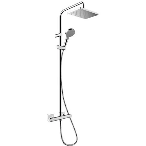 Hansgrohe Vernis Shape Showerpipe 230 1jet EcoSmart With Thermostat, Chrome (26097000hansgrohe) 1 Hansgrohe Vernis Shape Showerpipe 230 1jet EcoSmart With Thermostat, Chrome (26097000hansgrohe)
