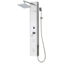 Shower Panel With Single Lever Mixer TAHITI Stainless Steel SCHÜTTE