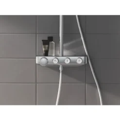 Grohe Euphoria SmartControl System 310 Cube Duo Shower System With Thermostat For Wall Mounting, Chrome (26508000) 7 Grohe Euphoria SmartControl System 310 Cube Duo Shower System With Thermostat For Wall Mounting, Chrome (26508000) -Bathroom Supplies Store 54656970 3