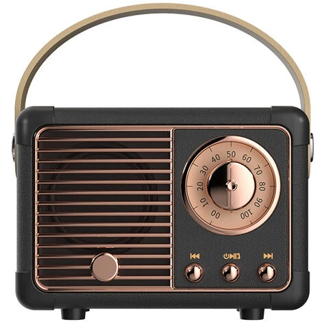 MUFF Retro Bluetooth Speaker,Portable Vintage Wireless Bluetooth Speakers Black 1 MUFF Retro Bluetooth Speaker,Portable Vintage Wireless Bluetooth Speakers Black