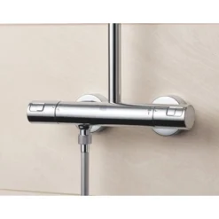 Grohe Vitalio Start Shower System With Thermostat For Wall Mounting, Chrome (26816000) 7 Grohe Vitalio Start Shower System With Thermostat For Wall Mounting, Chrome (26816000) -Bathroom Supplies Store 54857038 3