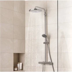 Grohe Vitalio Start Shower System With Thermostat For Wall Mounting, Chrome (26816000) 8 Grohe Vitalio Start Shower System With Thermostat For Wall Mounting, Chrome (26816000) -Bathroom Supplies Store 54857038 4