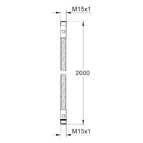Grohe Relexaflex Metal Hose 2000 Mm (28146000) 2 Grohe Relexaflex Metal Hose 2000 Mm (28146000) - Image 2