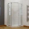 ELEGANT 800x800mm Quadrant Wet Room Shower Door With 800x800mm Shower Tray And Waste Trap 6mm Nano Easy Clean Glass Shower Enclosure