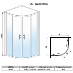 ELEGANT 1200x800mm Offset Quadrant Shower Enclosure 6mm Safety Tempered Glass Wet Room 9 ELEGANT 1200x800mm Offset Quadrant Shower Enclosure 6mm Safety Tempered Glass Wet Room -Bathroom Supplies Store 55298409 5
