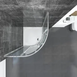 ELEGANT 1000 X 800 Mm Quadrant Sliding Door Waterproof Shower Cabin 6mm Walk In Tempered Glass Wet Room -Bathroom Supplies Store 55298447 3