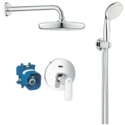 Grohe Eurosmart Cosmopolitan All-in-one Concealed Shower Set With TEMPESTA 210 Overhead Shower + 2 Spray Shower, Chrome (25183001)