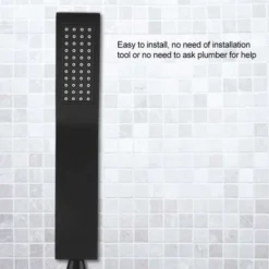 Matte Black Brass Chromeplated Handheld Shower Head Bathroom Sprayer Handshower G1/2" -Bathroom Supplies Store 55511027 4