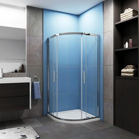 Acezanble 800 X 800 Mm Quadrant Shower Enclosure 6mm Tempered Sliding Glass Cubicle Door 2 Acezanble 800 X 800 Mm Quadrant Shower Enclosure 6mm Tempered Sliding Glass Cubicle Door - Image 2