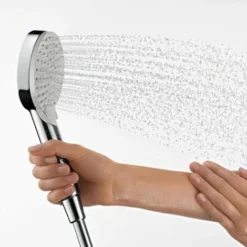 Hansgrohe All-in-one Concealed Shower Set With 23cm Overhead Shower + 2 Jets Hand Shower, Chrome, Hansgrohe Vernis Shape (VernisShape-1) -Bathroom Supplies Store 55631044 3