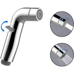 MUFF Adjustable Bidet Sprayer ABS Shower Head High Pressure Toilet Clean Pet Bath