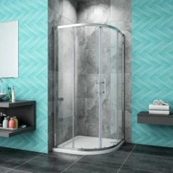 800 X 800 Mm Quadrant Shower Cubicle Enclosure Sliding Door 6mm Easy Clean Glass