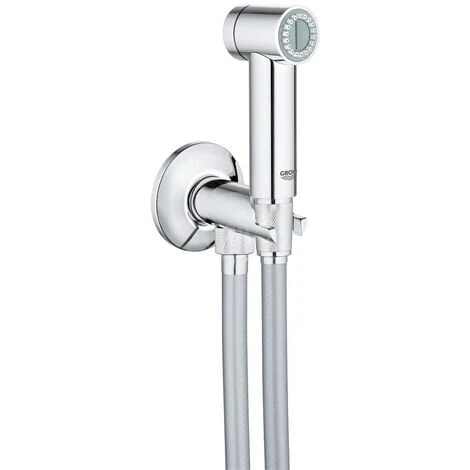Grohe Sena Trigger Spray 35 Wall Holder Set With Angle Valve 1 Spray, Chrome (26329000) 1 Grohe Sena Trigger Spray 35 Wall Holder Set With Angle Valve 1 Spray, Chrome (26329000)