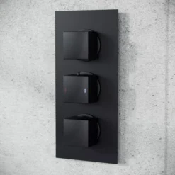 3-Way Thermostatic Mixer Valve With 200mm Shower Head, Riser Rail And Handheld + Bath Filler Waste Set -Bathroom Supplies Store 56993601 5