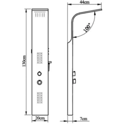 Shower Panel System Stainless Steel Curved VidaXL -Bathroom Supplies Store 5757009 3